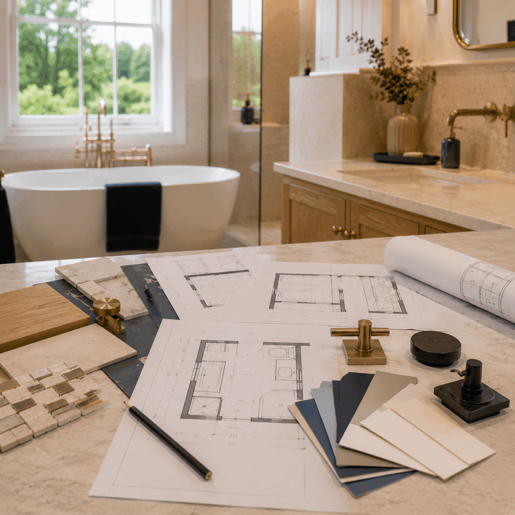 Brann New Homes bathroom layout planning image with plans and samples in Crowborough, East Sussex