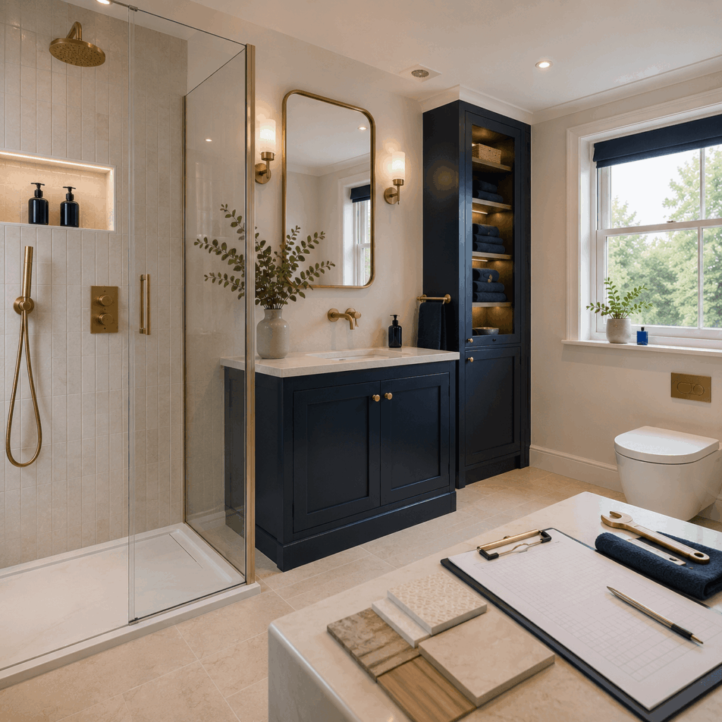 Brann New Homes bathroom snagging handover image showing finished bathroom in Crowborough, East Sussex