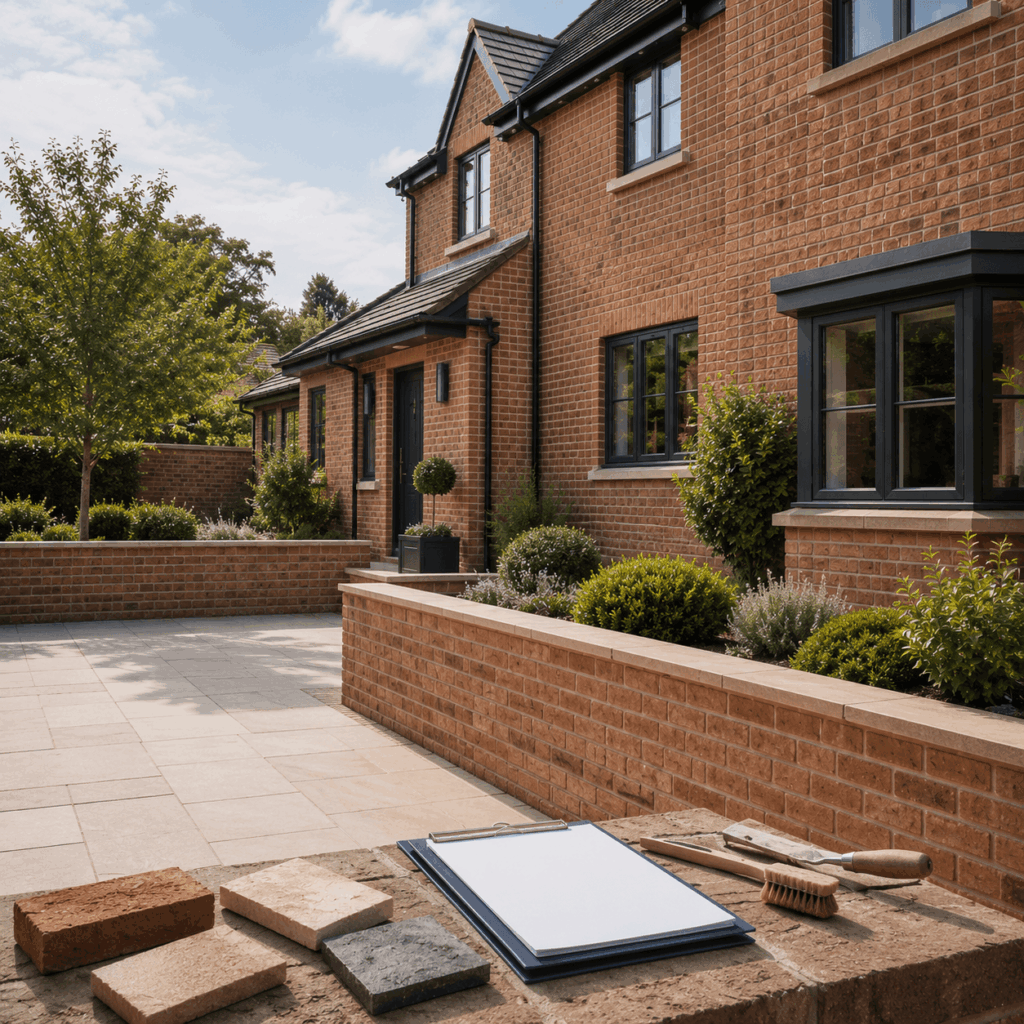 Brann New Homes brickwork finishing image showing final checks in Crowborough, East Sussex