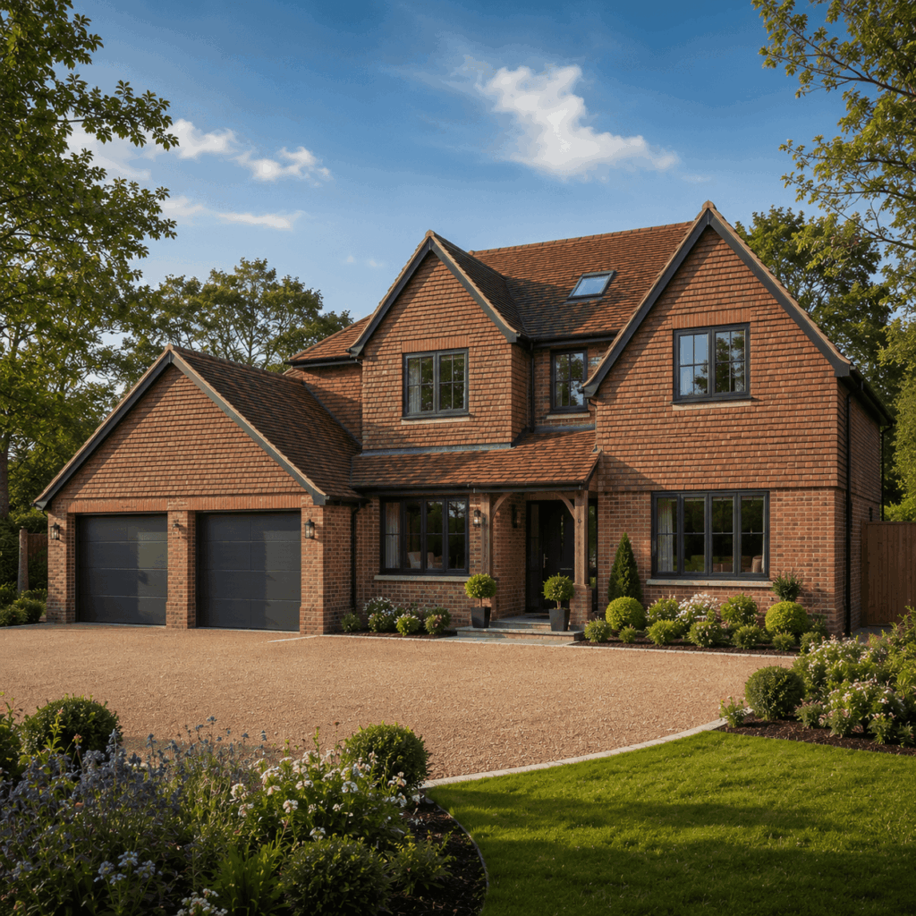 Brann New Homes detached new build homes in Crowborough, East Sussex with double garage and landscaped garden