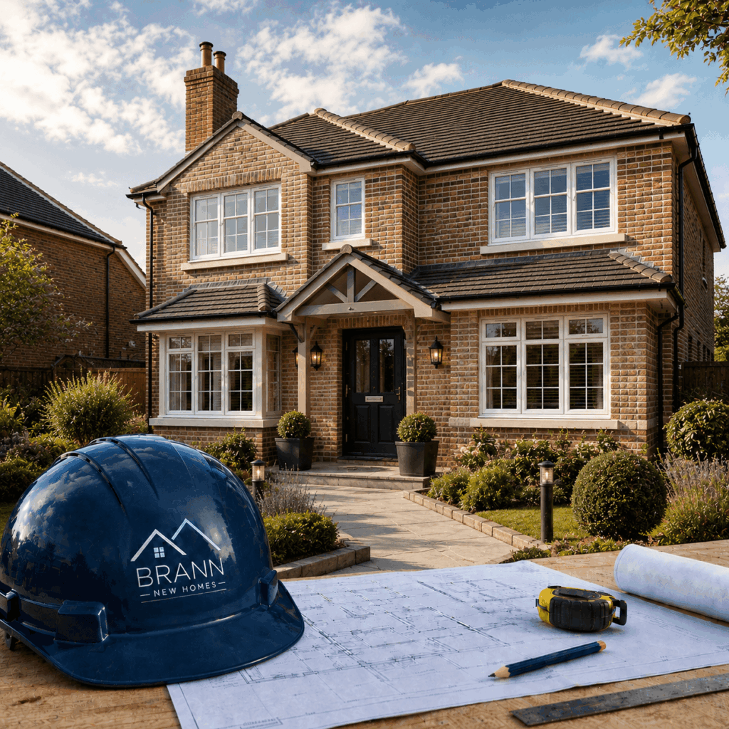 Brann New Homes full house renovations in Crowborough, East Sussex with restored brick home and building plans
