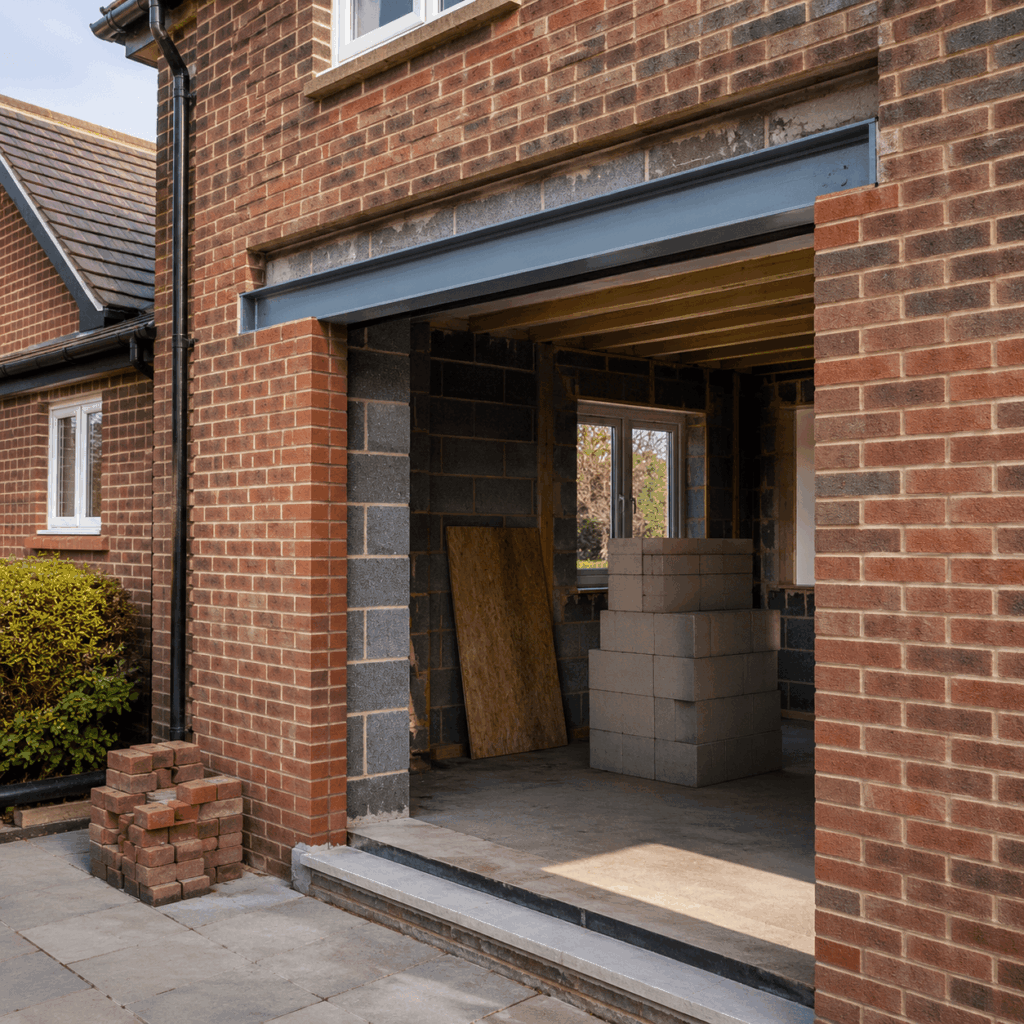 Brann New Homes lintel and structural brickwork alteration image in Crowborough, East Sussex