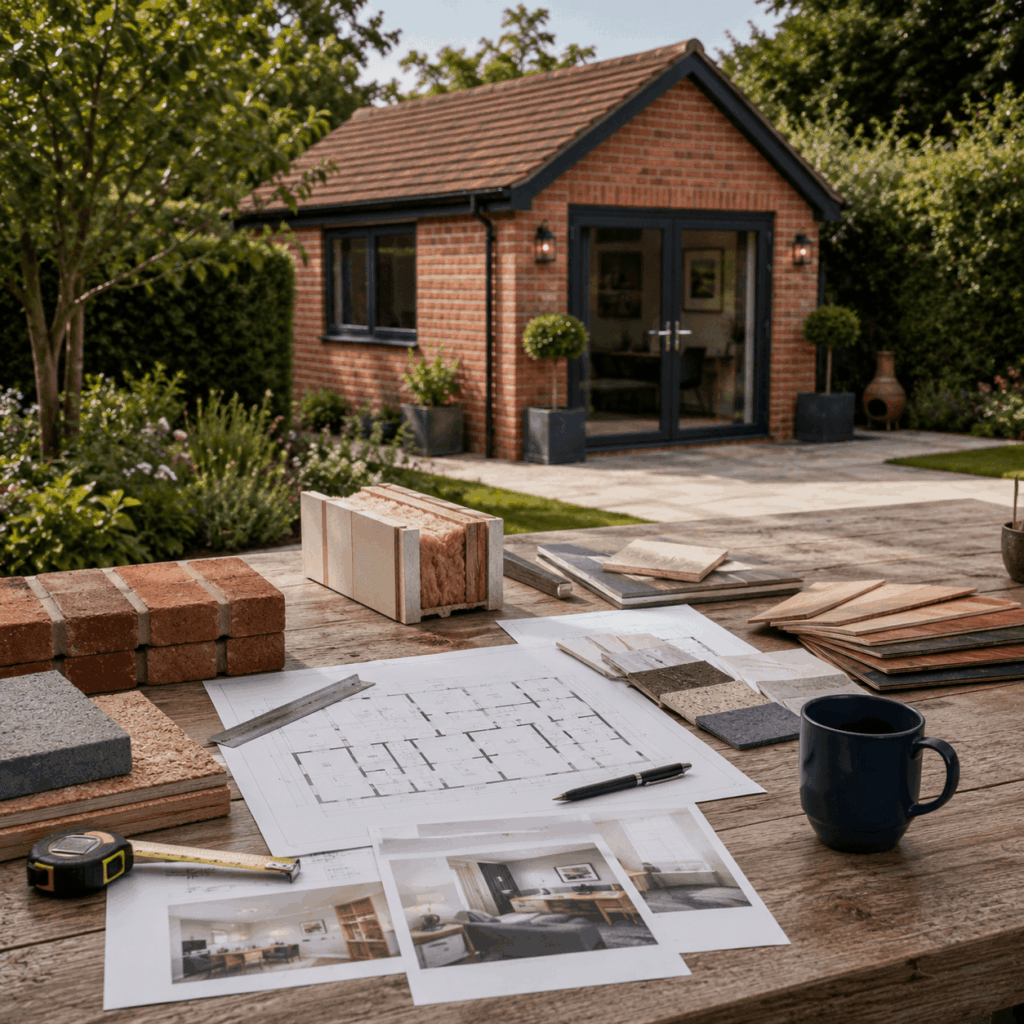 Detached garage conversion consultation by Brann New Homes builders in Crowborough, East Sussex