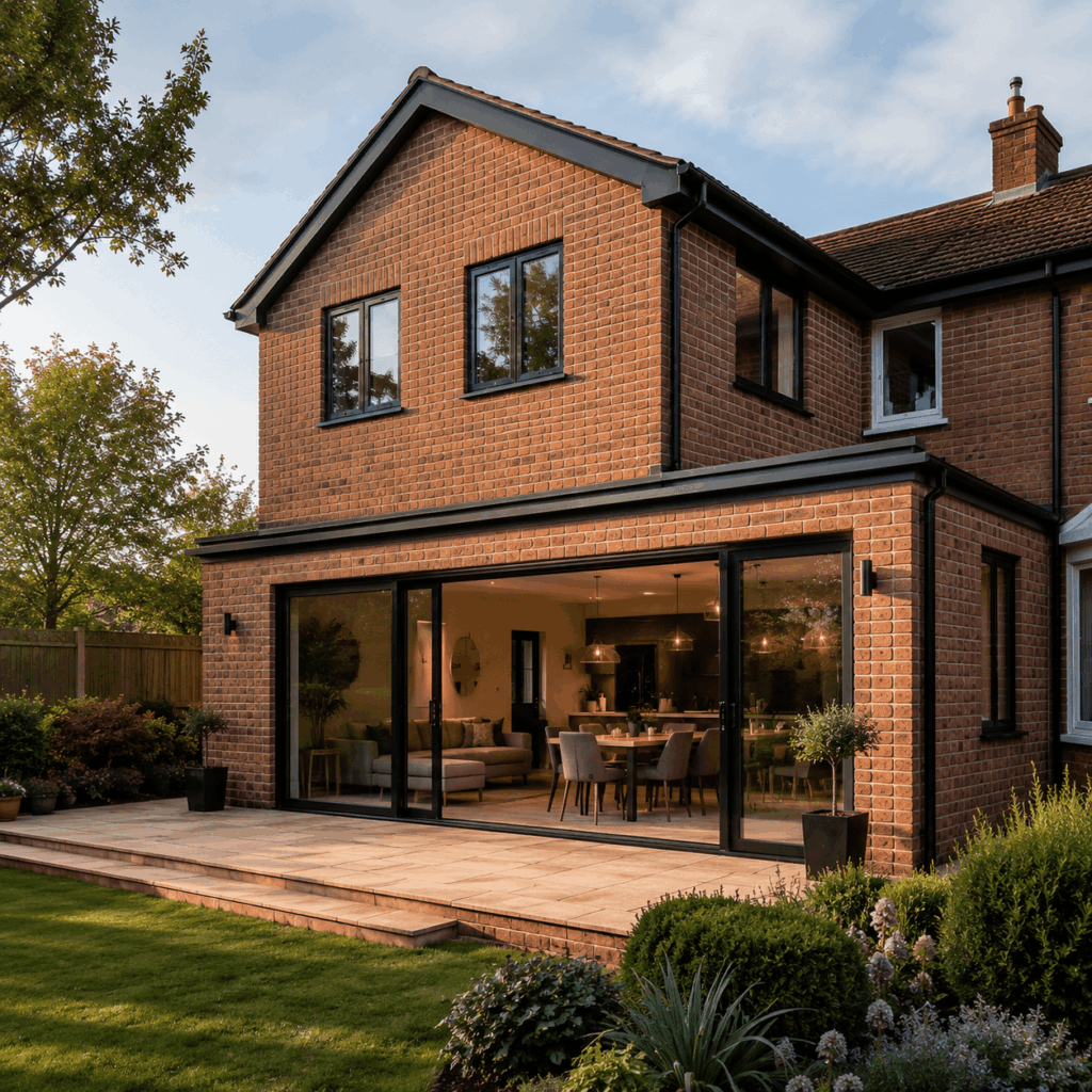 Double storey extension process by Brann New Homes builders in Crowborough, East Sussex