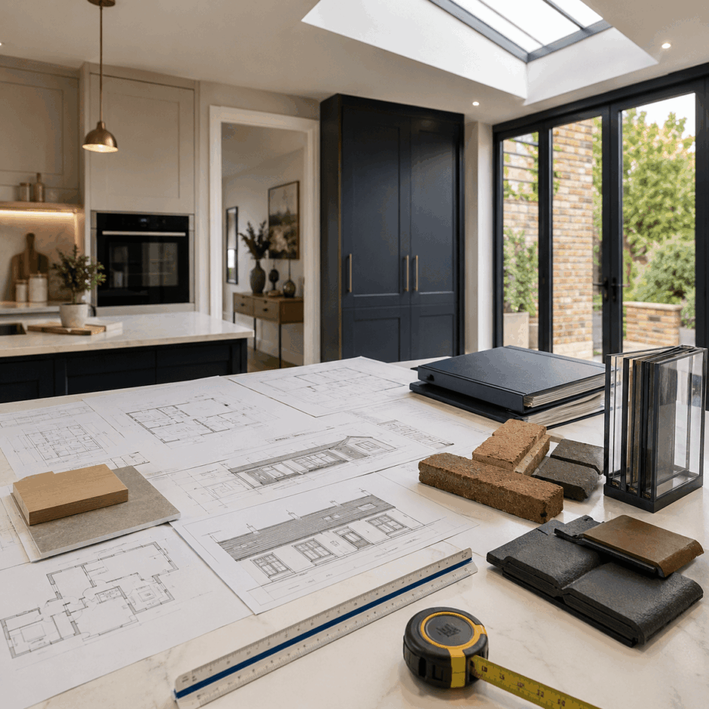 Double storey extension planning by Brann New Homes builders in Crowborough, East Sussex