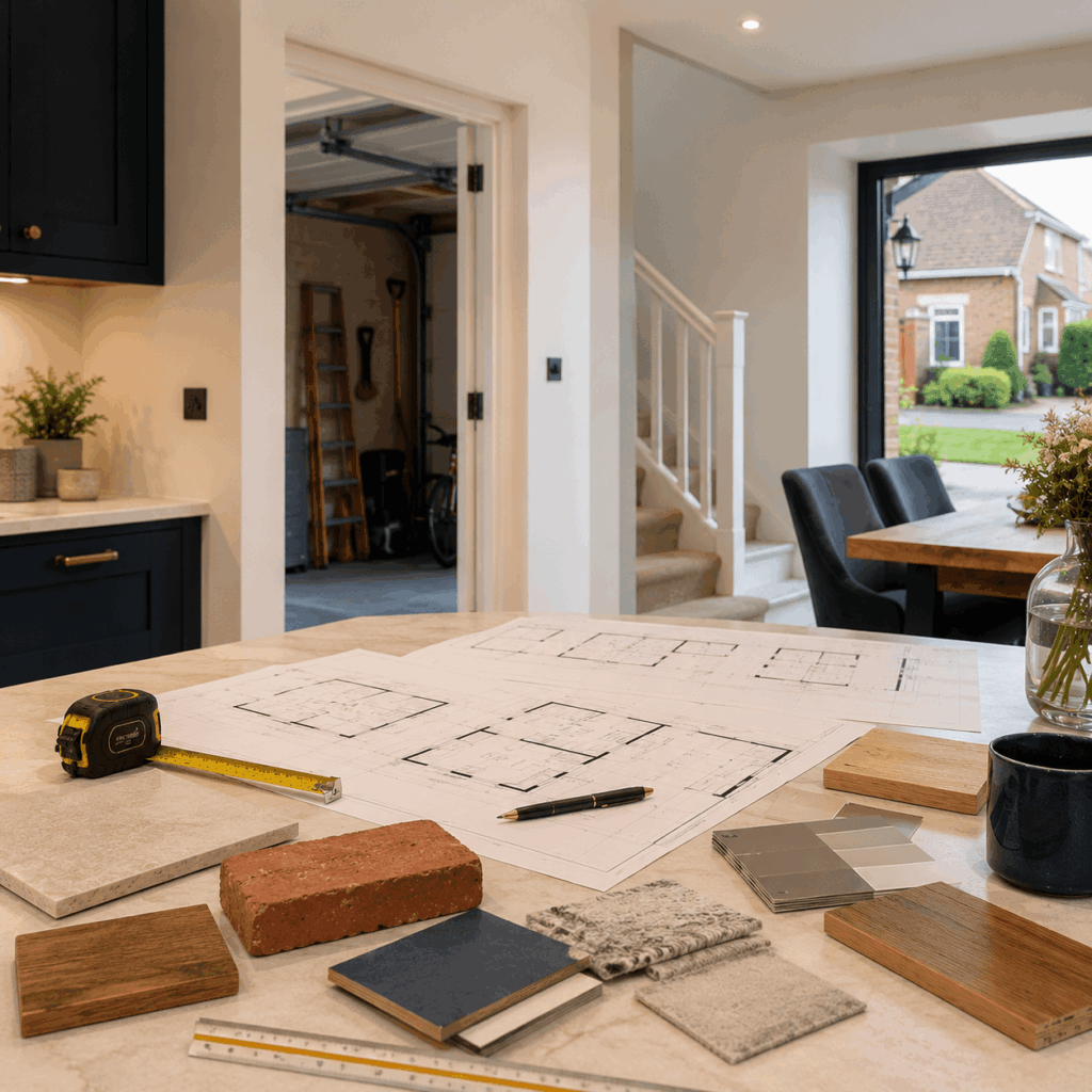 Integral garage conversion consultation by Brann New Homes builders in Crowborough, East Sussex