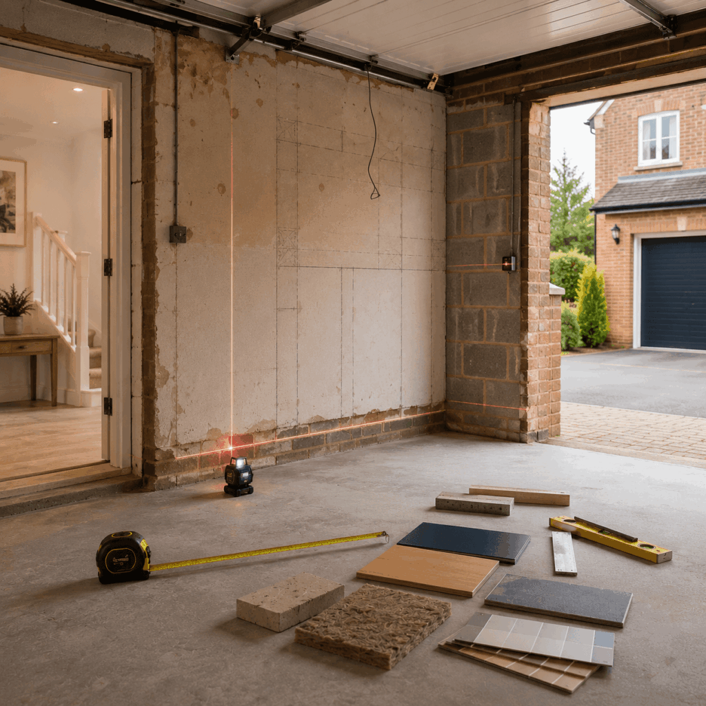 Integral garage survey and structural checks by Brann New Homes builders in Crowborough, East Sussex