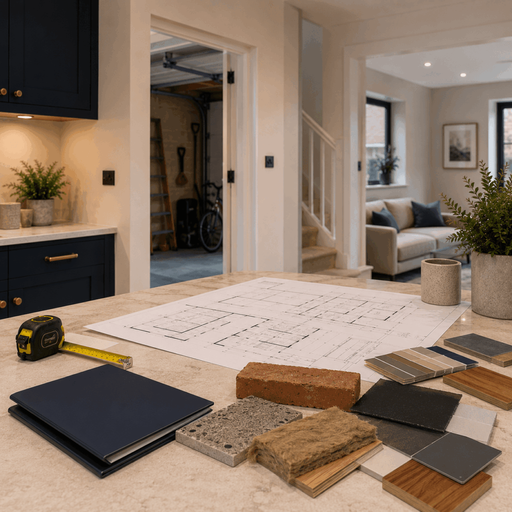 Integral garage conversion planning and regulations by Brann New Homes builders in Crowborough, East Sussex