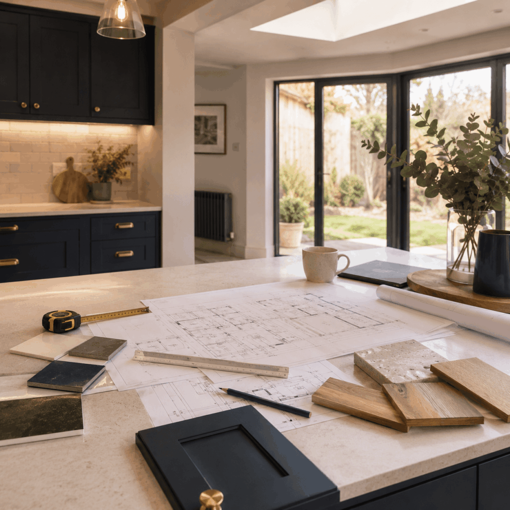 Kitchen extension consultation plans by Brann New Homes builders in Crowborough, East Sussex