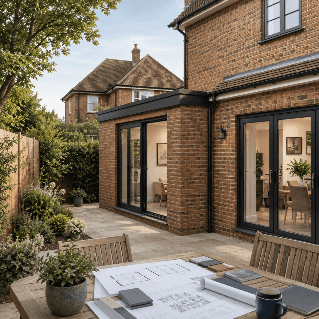 Side return extension consultation plans by Brann New Homes builders in Crowborough, East Sussex