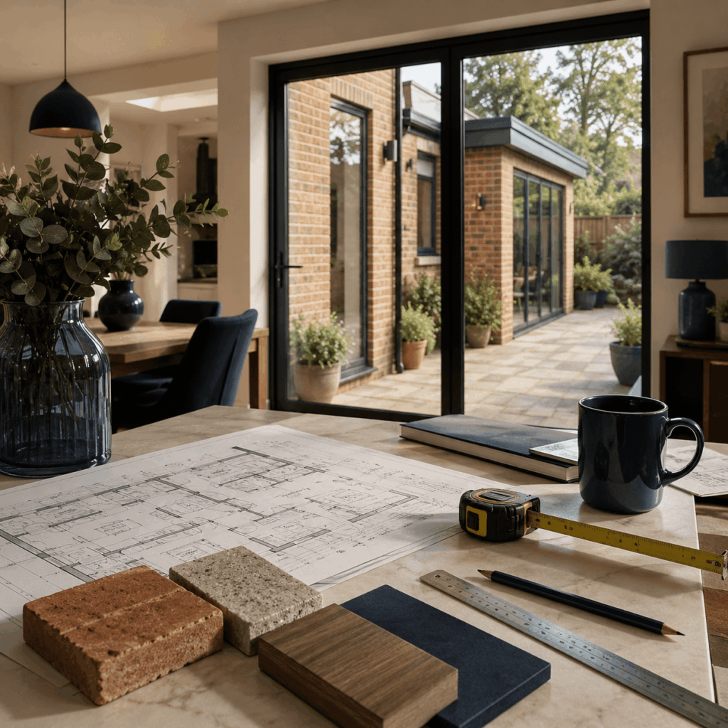 Side return extension planning by Brann New Homes builders in Crowborough, East Sussex