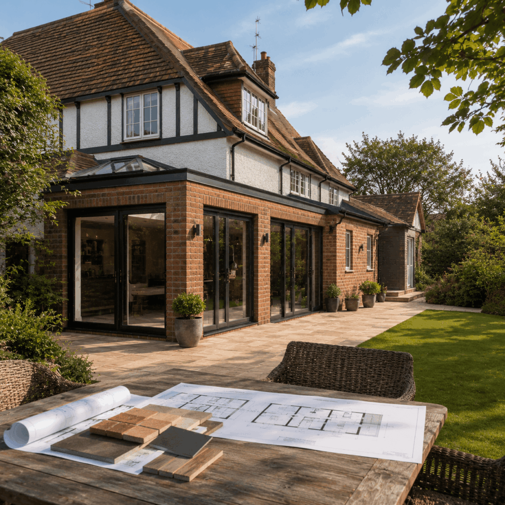 Wraparound extension consultation plans by Brann New Homes builders in Crowborough, East Sussex