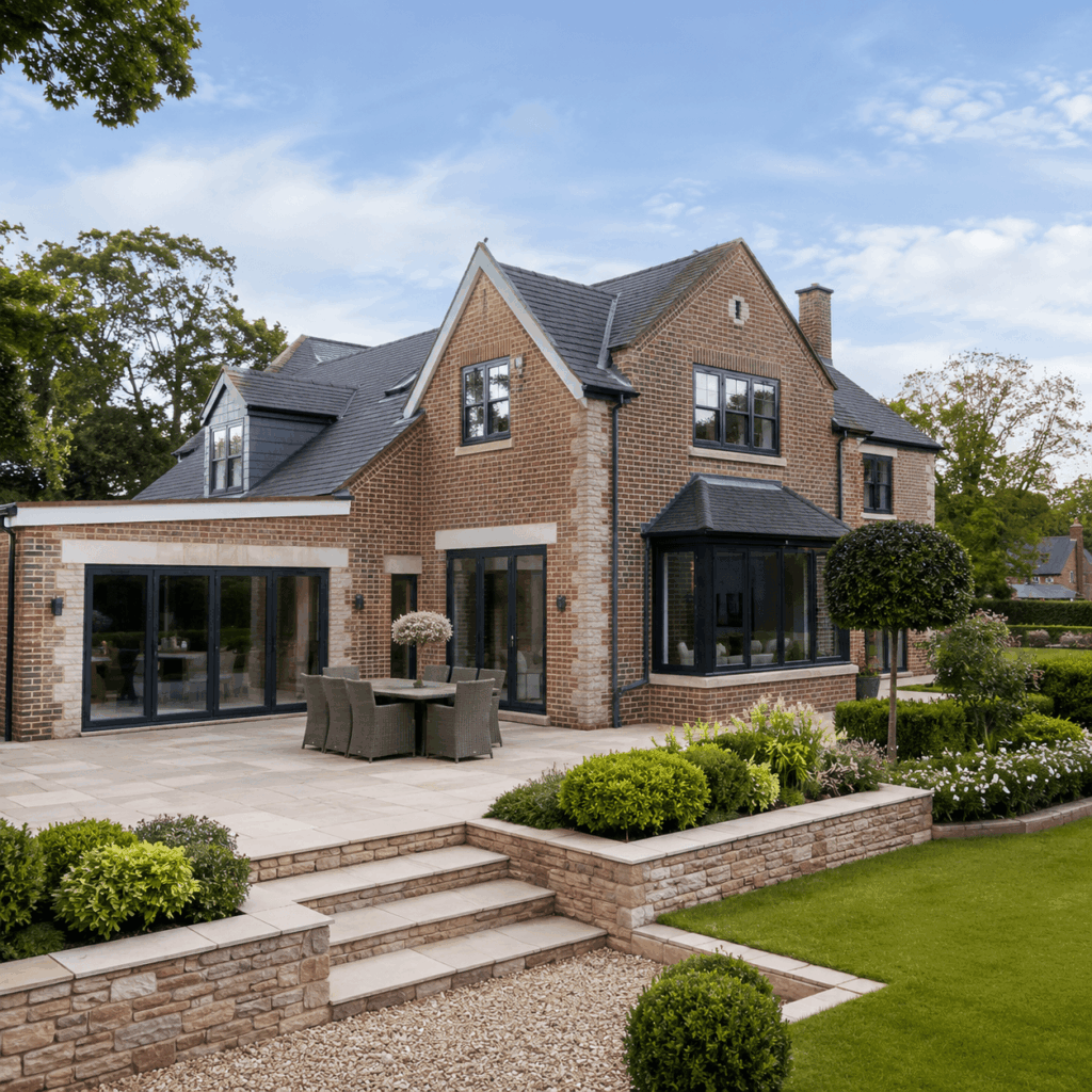 Brann New Homes Crowborough building services overview image showing premium home in East Sussex