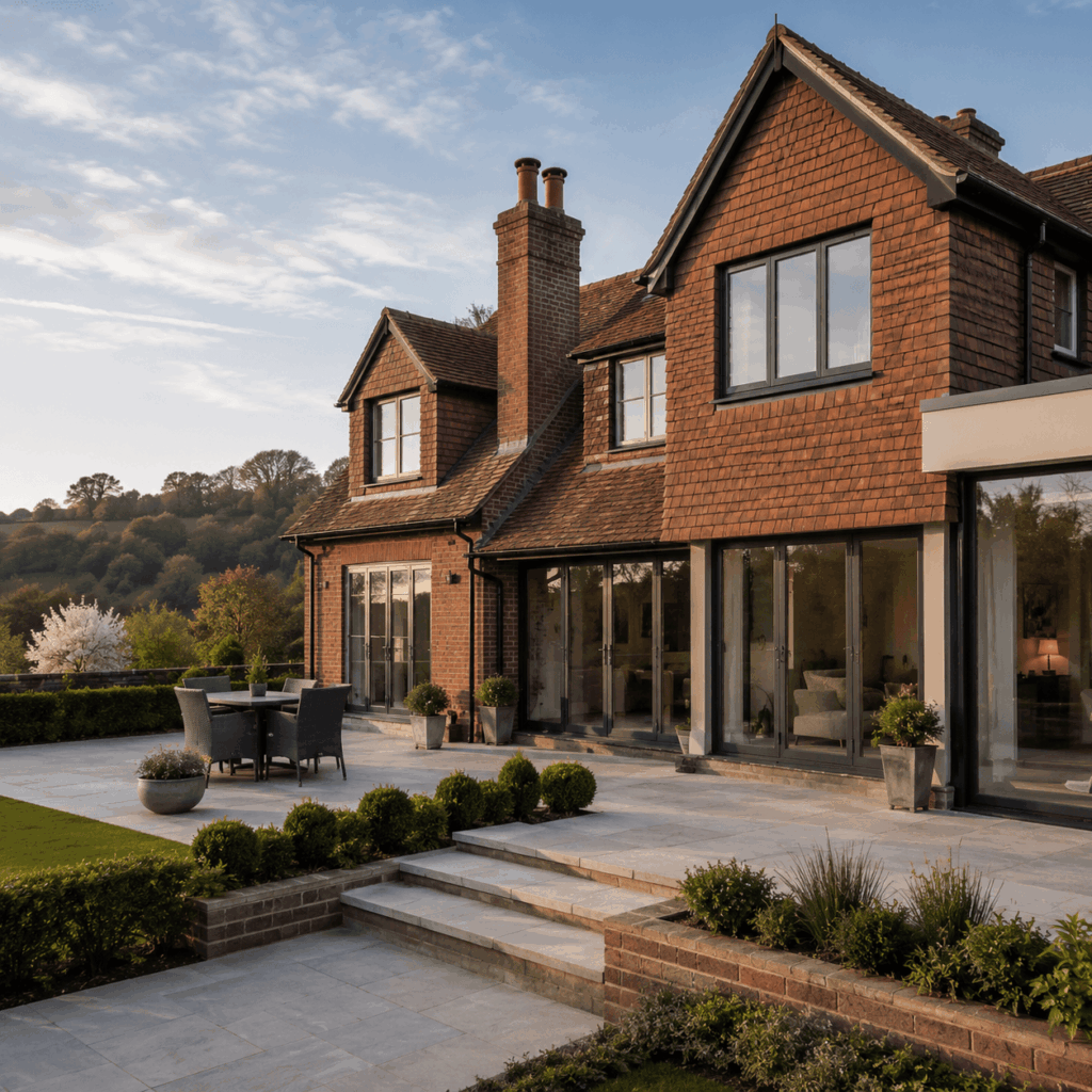 Brann New Homes Wadhurst building services overview image showing premium home in East Sussex